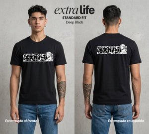 Los Siete Pecados | El Orgullo del Sol #03955 - Playera Standard Fit | Deep Black - Foto en modelo