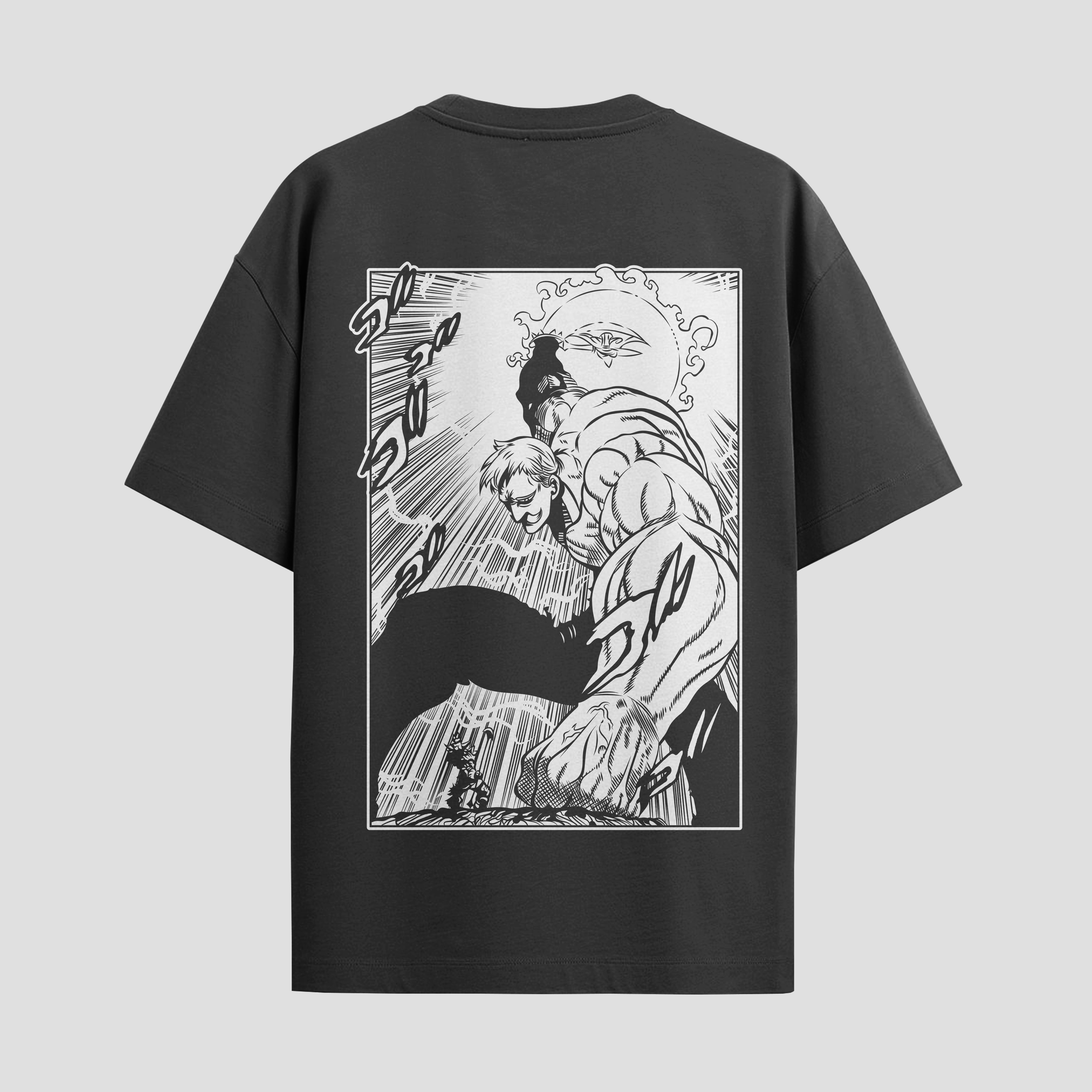 Playera urbana de anime y gaming ExtraLife MX, corte Standard Fit unisex ligero y transpirable en color Deep Black y Pure White, ropa de uso diario para gym y casual.