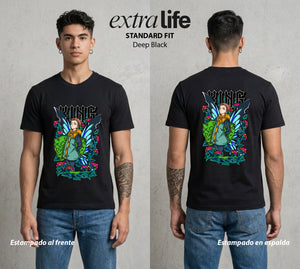 Los Siete Pecados | El Rey de las Hadas #03960 - Playera Standard Fit | Deep Black - Foto en modelo
