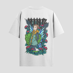 Playera urbana de anime y gaming ExtraLife MX, corte Standard Fit unisex ligero y transpirable en color Deep Black y Pure White, ropa de uso diario para gym y casual.