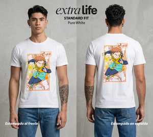 Los Siete Pecados | La Pereza del Bien #03961 - Playera Standard Fit | Pure White - Foto en modelo
