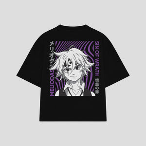 Playera streetwear premium de anime y gaming ExtraLife MX, corte oversized drop shoulder ligero y fresco en color Deep Black y Off-White, moda urbana mexicana de culto.