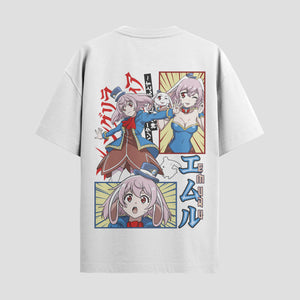 Playera urbana de anime y gaming ExtraLife MX, corte Standard Fit unisex ligero y transpirable en color Deep Black y Pure White, ropa de uso diario para gym y casual.