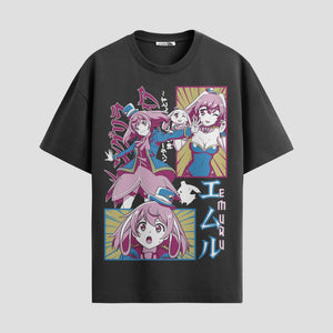 Playera urbana de anime y gaming ExtraLife MX, corte Classic Premium unisex ligero y transpirable en color Deep Black y Pure White, ropa de uso diario para gym y casual.