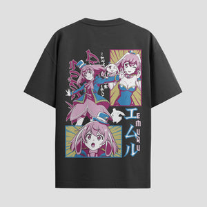Playera urbana de anime y gaming ExtraLife MX, corte Standard Fit unisex ligero y transpirable en color Deep Black y Pure White, ropa de uso diario para gym y casual.