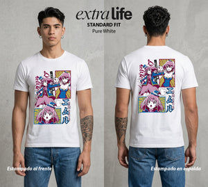 La Frontera del Juego | La Guia del Bien #03971 - Playera Standard Fit | Pure White - Foto en modelo