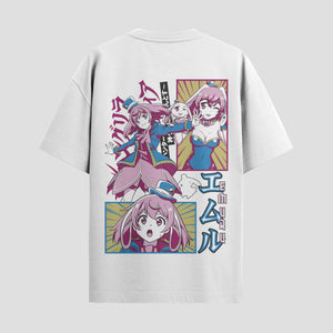 Playera urbana de anime y gaming ExtraLife MX, corte Standard Fit unisex ligero y transpirable en color Deep Black y Pure White, ropa de uso diario para gym y casual.
