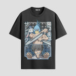Playera urbana de anime y gaming ExtraLife MX, corte Standard Fit unisex ligero y transpirable en color Deep Black y Pure White, ropa de uso diario para gym y casual.