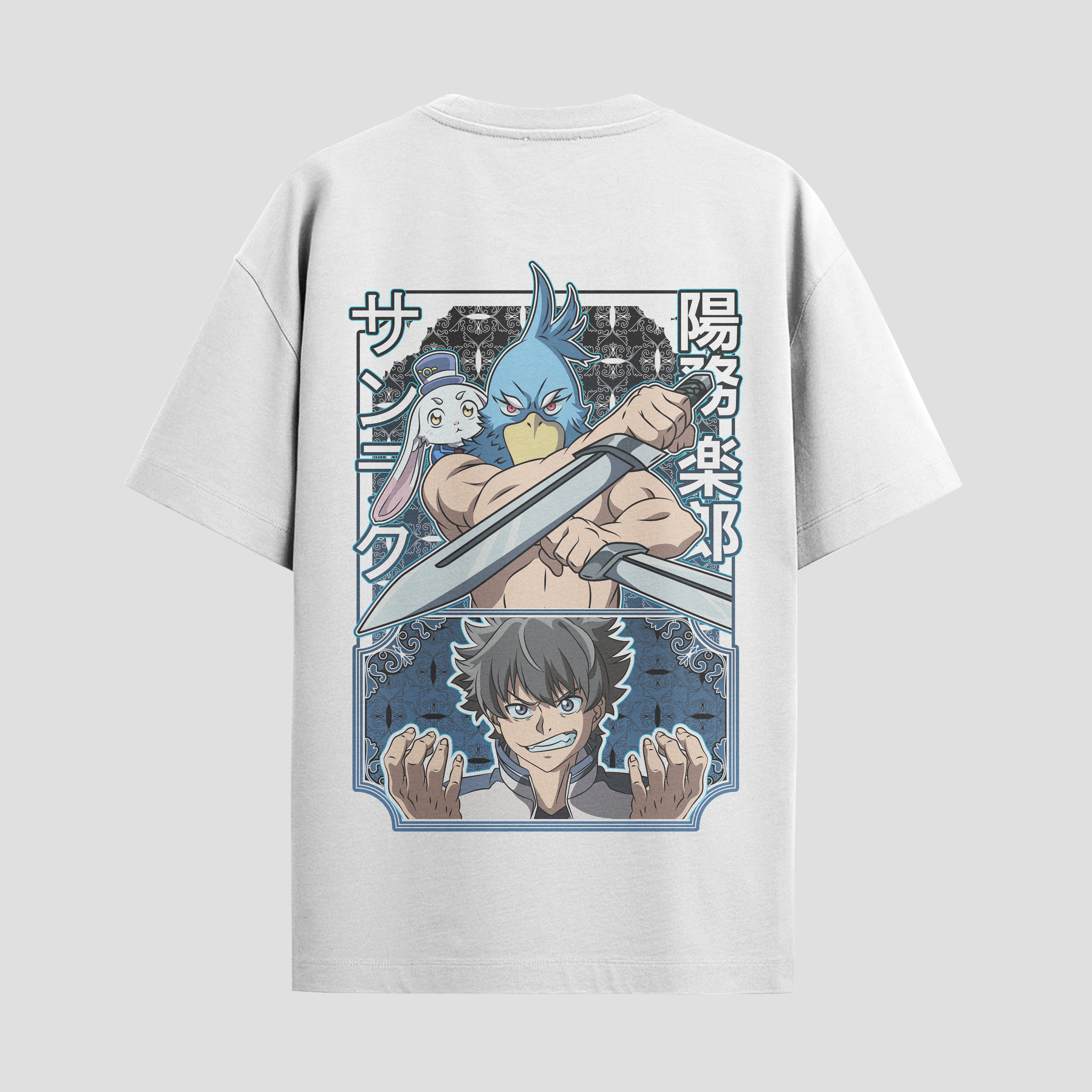Playera urbana de anime y gaming ExtraLife MX, corte Standard Fit unisex ligero y transpirable en color Deep Black y Pure White, ropa de uso diario para gym y casual.