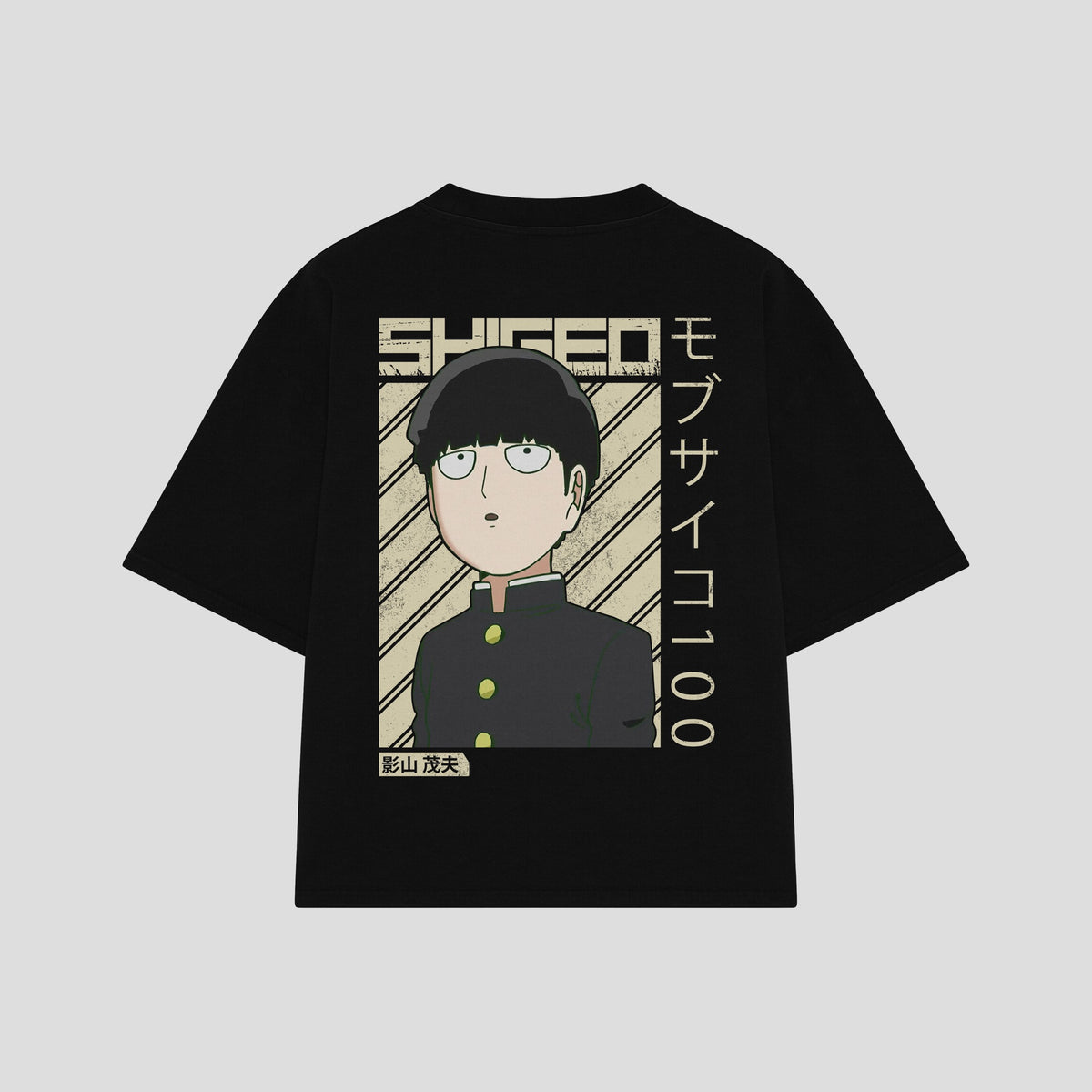 Playera streetwear premium de anime y gaming ExtraLife MX, corte oversized drop shoulder ligero y fresco en color Deep Black y Off-White, moda urbana mexicana de culto.