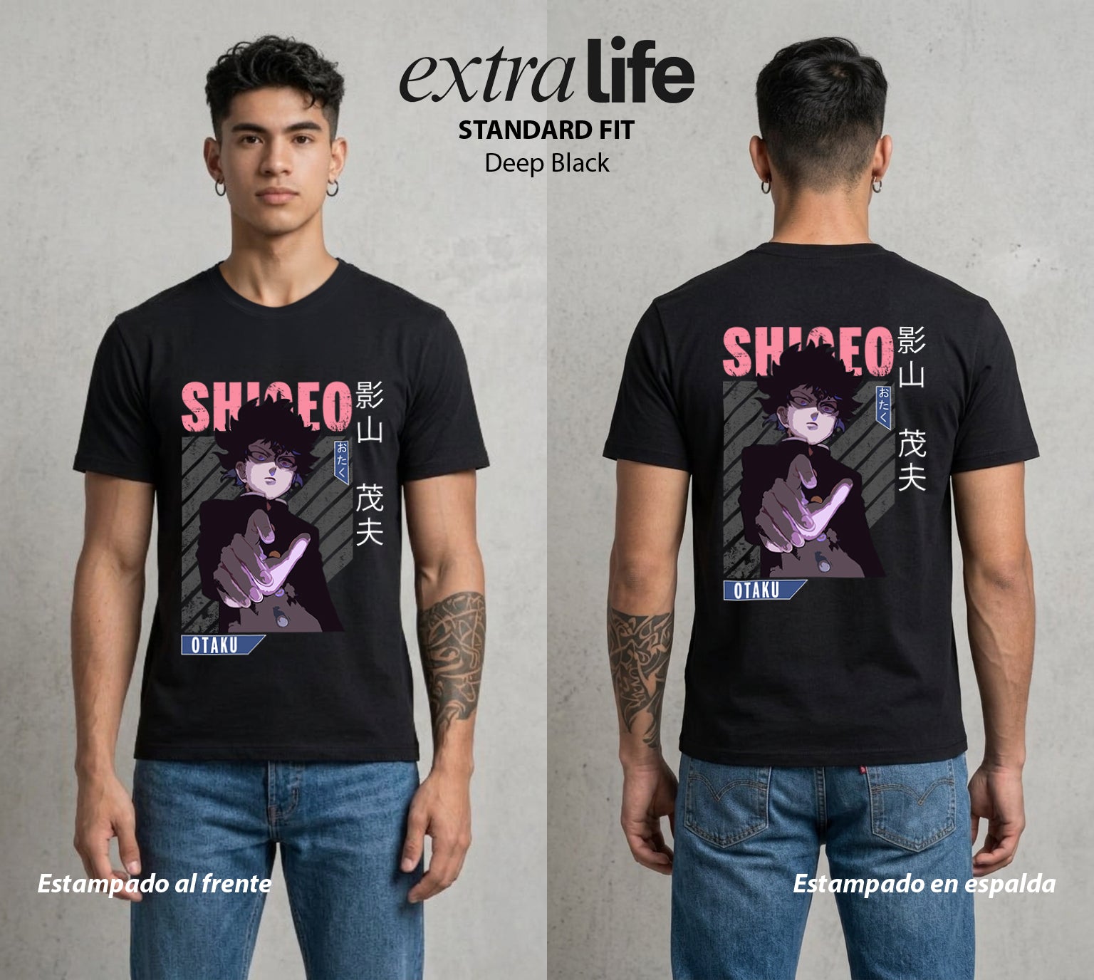 El Psiconico Reprimido | El Mobista sin Saber #03978 - Playera Standard Fit | Deep Black - Foto en modelo