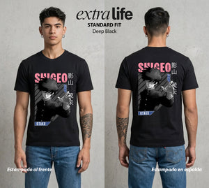 El Psiconico Reprimido | El Psiquico al Cien #03979 - Playera Standard Fit | Deep Black - Foto en modelo
