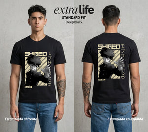 El Psiconico Reprimido | El Mobista sin Saber #03986 - Playera Standard Fit | Deep Black - Foto en modelo