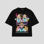 Playera streetwear premium de anime y gaming ExtraLife MX, corte oversized drop shoulder ligero y fresco en color Deep Black y Off-White, moda urbana mexicana de culto.