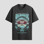 Playera urbana de anime y gaming ExtraLife MX, corte Standard Fit unisex ligero y transpirable en color Deep Black y Pure White, ropa de uso diario para gym y casual.