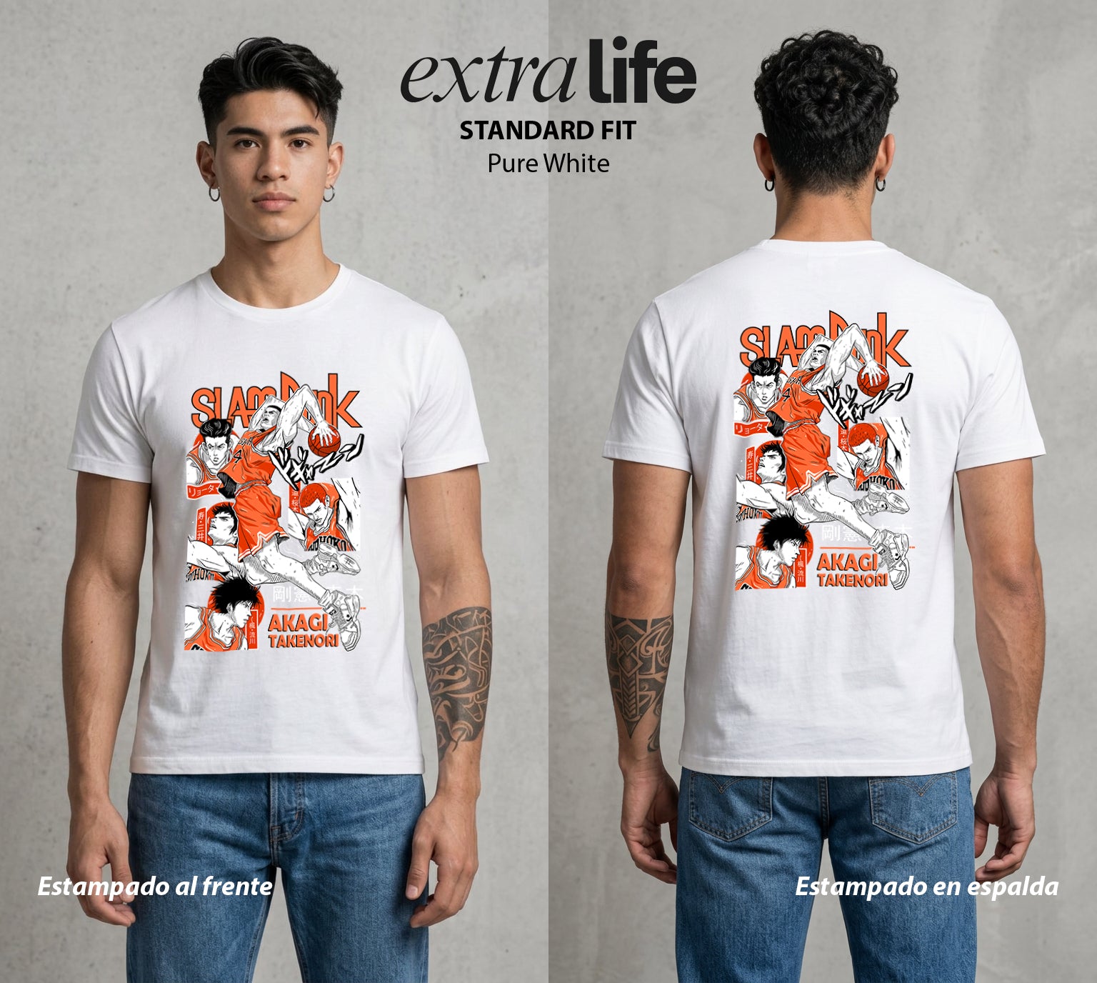 La Cancha del Destino | El Capitan del Tablero #04020 - Playera Standard Fit | Pure White - Foto en modelo