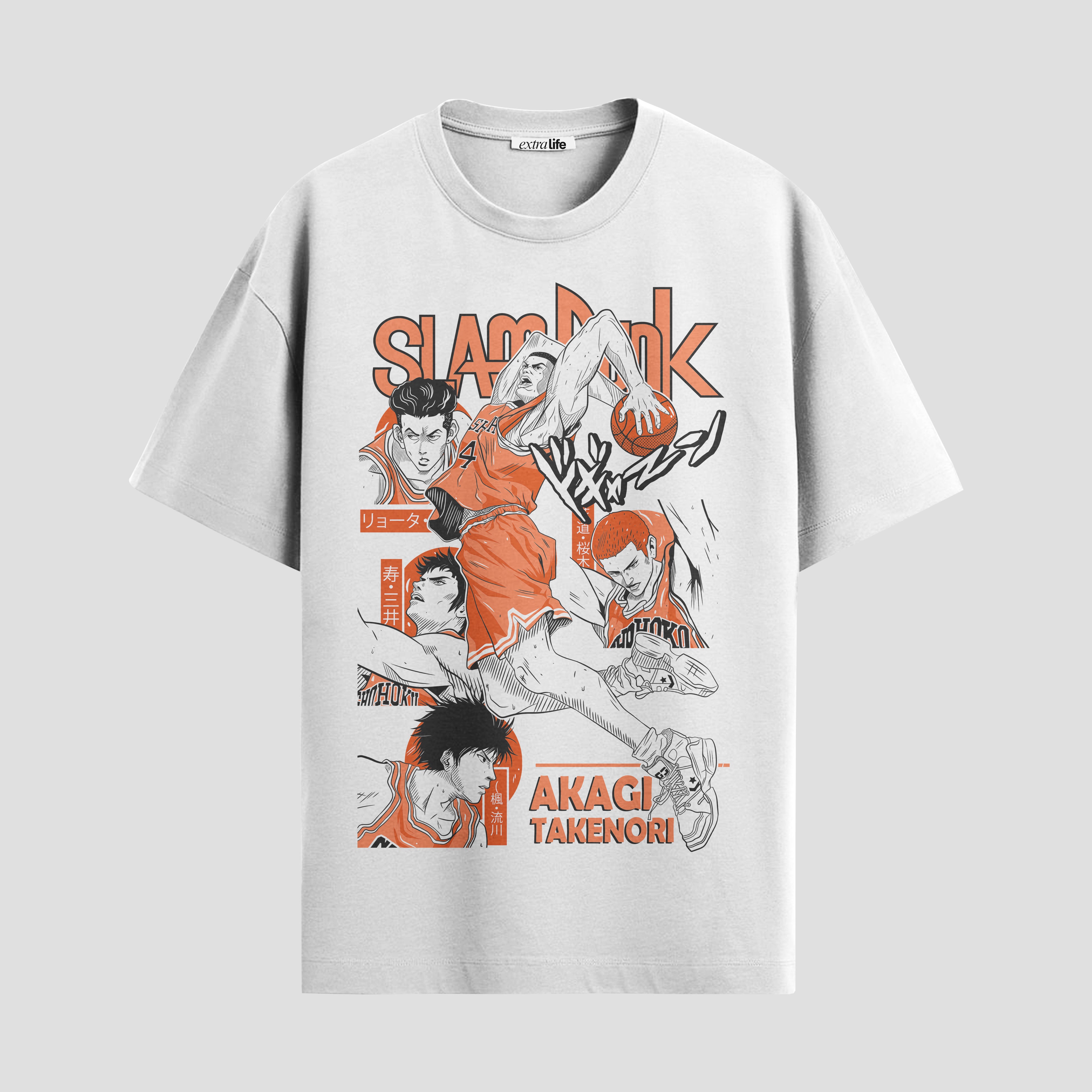 Playera urbana de anime y gaming ExtraLife MX, corte Standard Fit unisex ligero y transpirable en color Deep Black y Pure White, ropa de uso diario para gym y casual.