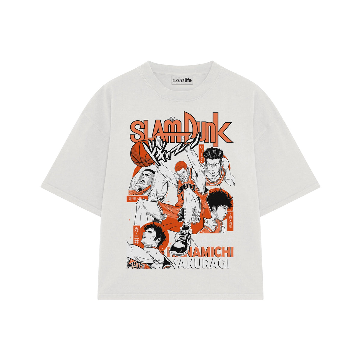 Playera streetwear premium de anime y gaming ExtraLife MX, corte oversized drop shoulder ligero y fresco en color Deep Black y Off-White, moda urbana mexicana de culto.