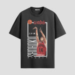 Playera urbana de anime y gaming ExtraLife MX, corte Standard Fit unisex ligero y transpirable en color Deep Black y Pure White, ropa de uso diario para gym y casual.