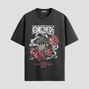 Playera urbana de anime y gaming ExtraLife MX, corte Standard Fit unisex ligero y transpirable en color Deep Black y Pure White, ropa de uso diario para gym y casual.