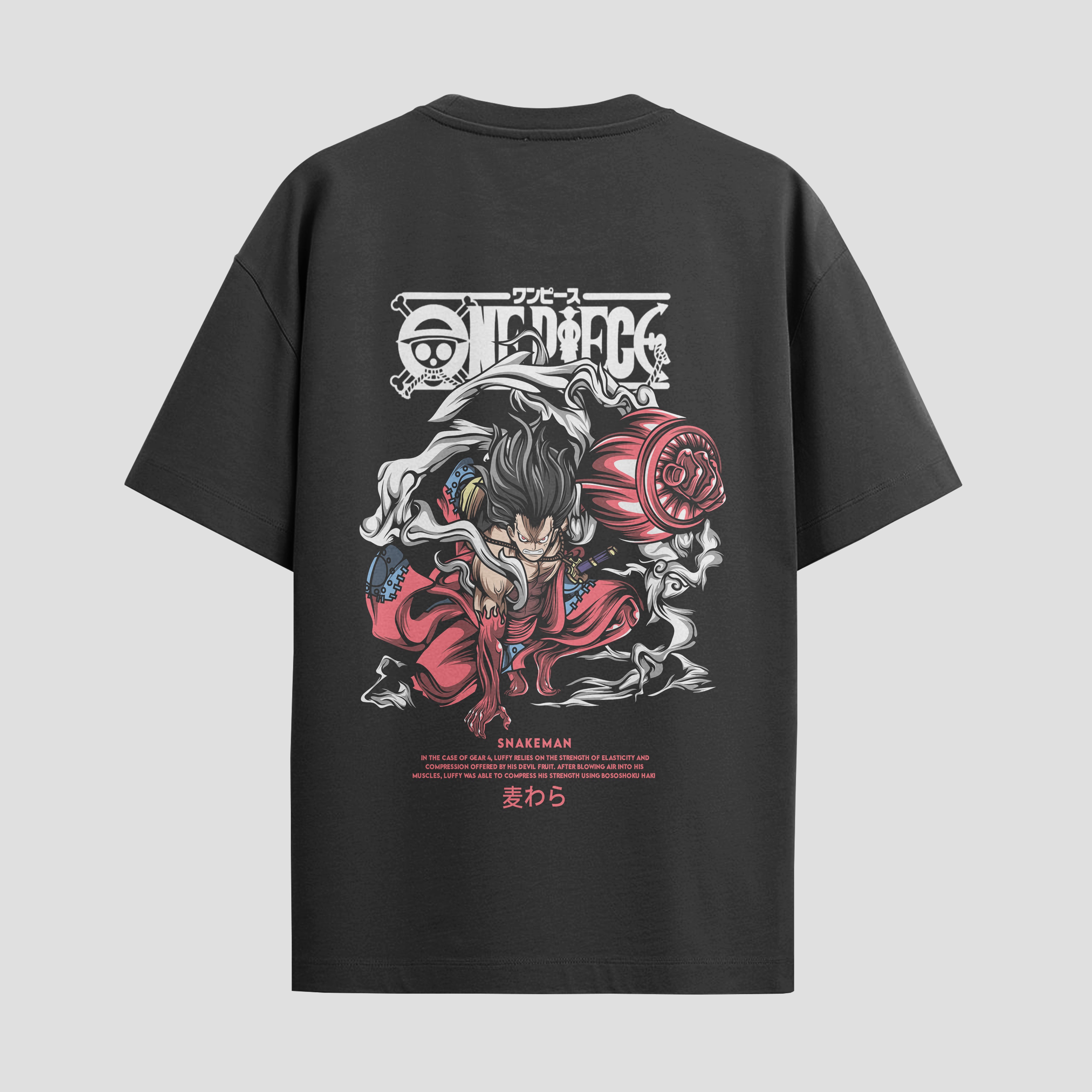 Playera urbana de anime y gaming ExtraLife MX, corte Standard Fit unisex ligero y transpirable en color Deep Black y Pure White, ropa de uso diario para gym y casual.