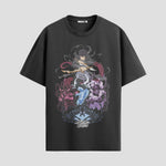 Playera urbana de anime y gaming ExtraLife MX, corte Standard Fit unisex ligero y transpirable en color Deep Black y Pure White, ropa de uso diario para gym y casual.