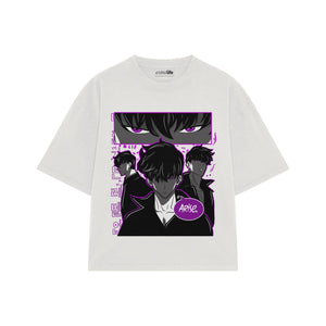 Playera streetwear premium de anime y gaming ExtraLife MX, corte oversized drop shoulder ligero y fresco en color Deep Black y Off-White, moda urbana mexicana de culto.