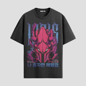 Playera urbana de anime y gaming ExtraLife MX, corte Classic Premium unisex ligero y transpirable en color Deep Black y Pure White, ropa de uso diario para gym y casual.