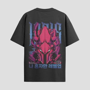 Playera urbana de anime y gaming ExtraLife MX, corte Standard Fit unisex ligero y transpirable en color Deep Black y Pure White, ropa de uso diario para gym y casual.