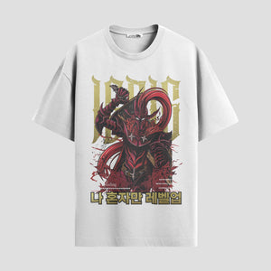 Playera urbana de anime y gaming ExtraLife MX, corte Classic Premium unisex ligero y transpirable en color Deep Black y Pure White, ropa de uso diario para gym y casual.