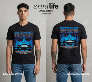 El Cazador Solitario | El Dios del Nivel #04047 - Playera Standard Fit | Deep Black - Foto en modelo
