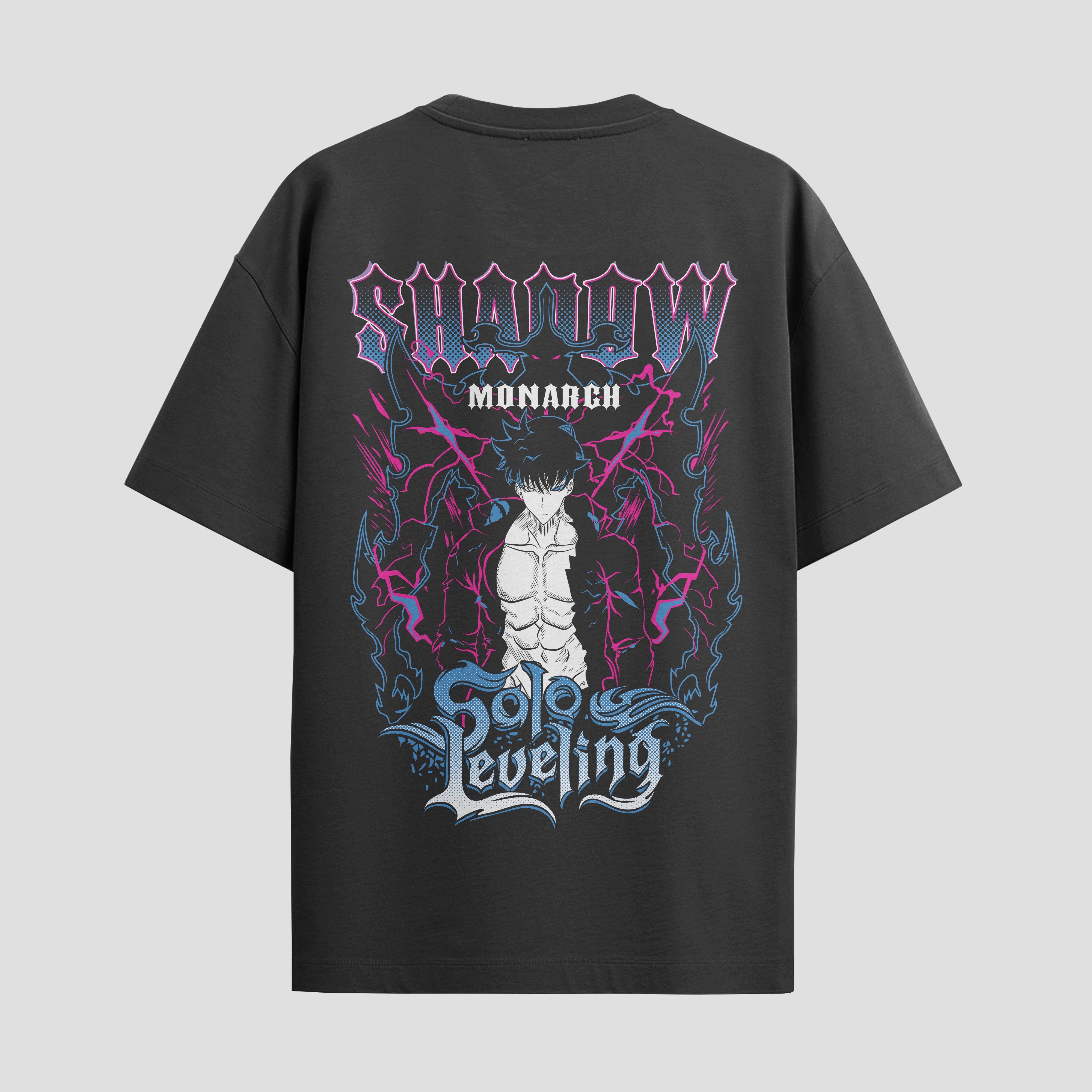 Playera urbana de anime y gaming ExtraLife MX, corte Standard Fit unisex ligero y transpirable en color Deep Black y Pure White, ropa de uso diario para gym y casual.