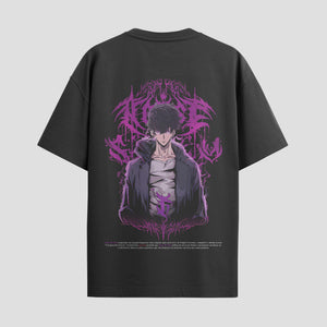 Playera urbana de anime y gaming ExtraLife MX, corte Standard Fit unisex ligero y transpirable en color Deep Black y Pure White, ropa de uso diario para gym y casual.