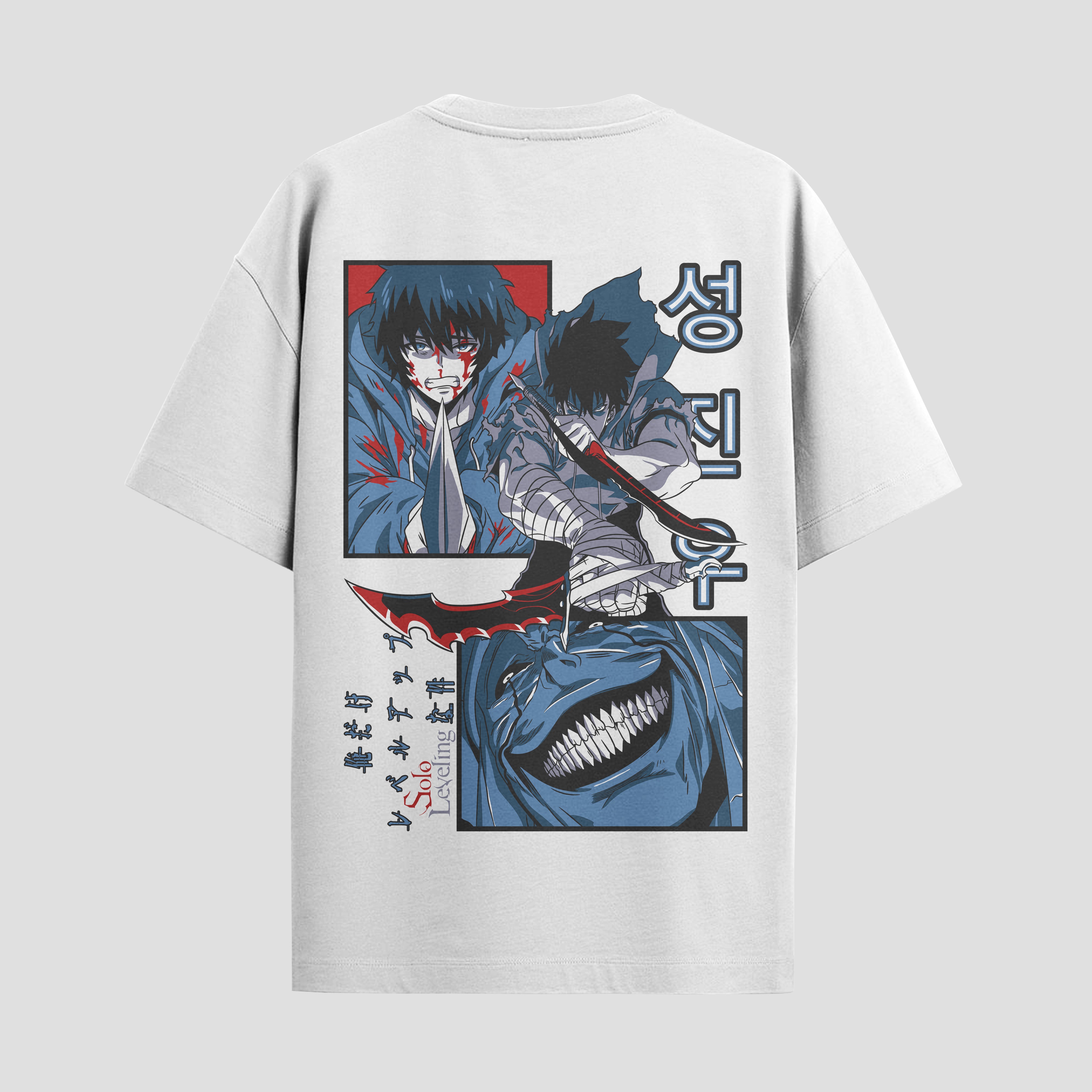 Playera urbana de anime y gaming ExtraLife MX, corte Standard Fit unisex ligero y transpirable en color Deep Black y Pure White, ropa de uso diario para gym y casual.