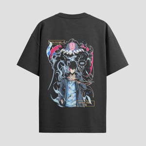 Playera urbana de anime y gaming ExtraLife MX, corte Standard Fit unisex ligero y transpirable en color Deep Black y Pure White, ropa de uso diario para gym y casual.
