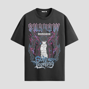 Playera urbana de anime y gaming ExtraLife MX, corte Standard Fit unisex ligero y transpirable en color Deep Black y Pure White, ropa de uso diario para gym y casual.