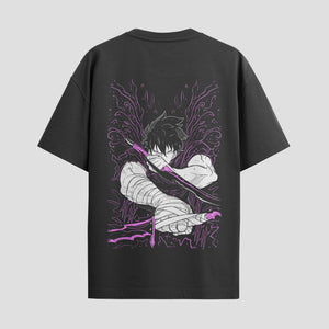 Playera urbana de anime y gaming ExtraLife MX, corte Standard Fit unisex ligero y transpirable en color Deep Black y Pure White, ropa de uso diario para gym y casual.