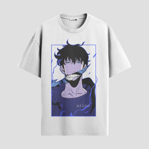 Playera urbana de anime y gaming ExtraLife MX, corte Standard Fit unisex ligero y transpirable en color Deep Black y Pure White, ropa de uso diario para gym y casual.