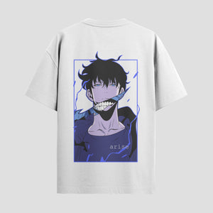 Playera urbana de anime y gaming ExtraLife MX, corte Standard Fit unisex ligero y transpirable en color Deep Black y Pure White, ropa de uso diario para gym y casual.