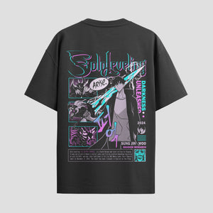 Playera urbana de anime y gaming ExtraLife MX, corte Standard Fit unisex ligero y transpirable en color Deep Black y Pure White, ropa de uso diario para gym y casual.