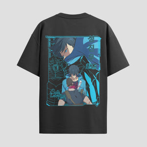 Playera urbana de anime y gaming ExtraLife MX, corte Standard Fit unisex ligero y transpirable en color Deep Black y Pure White, ropa de uso diario para gym y casual.