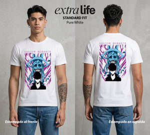 El Cazador Solitario | El Nivel del Bien #04068 - Playera Standard Fit | Pure White - Foto en modelo