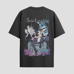 Playera urbana de anime y gaming ExtraLife MX, corte Standard Fit unisex ligero y transpirable en color Deep Black y Pure White, ropa de uso diario para gym y casual.