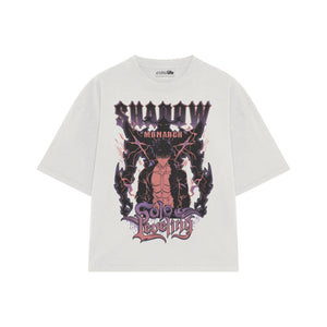 Playera streetwear premium de anime y gaming ExtraLife MX, corte oversized drop shoulder ligero y fresco en color Deep Black y Off-White, moda urbana mexicana de culto.