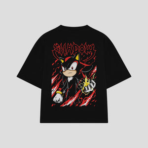 Playera streetwear premium de anime y gaming ExtraLife MX, corte oversized drop shoulder ligero y fresco en color Deep Black y Off-White, moda urbana mexicana de culto.