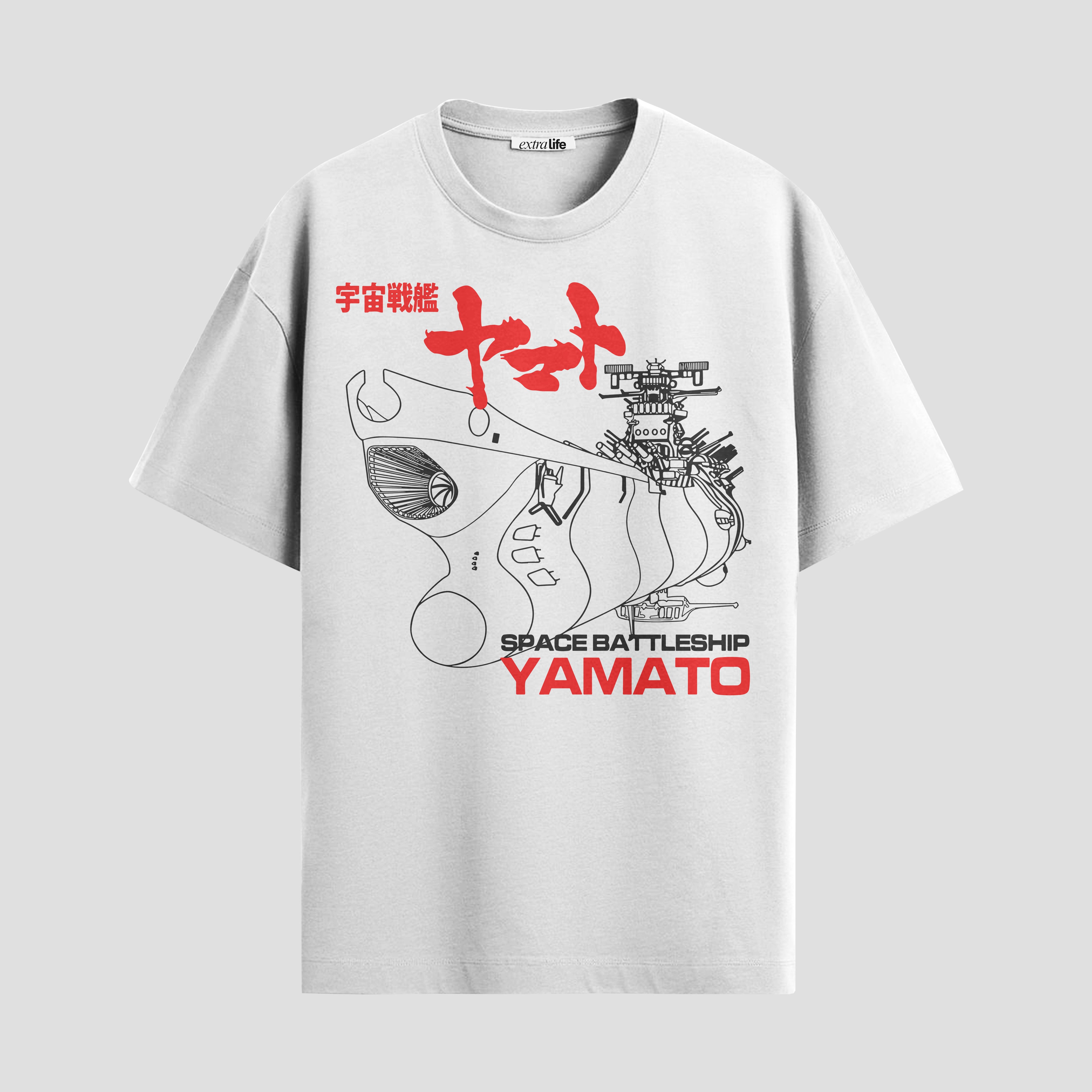 Playera urbana de anime y gaming ExtraLife MX, corte Standard Fit unisex ligero y transpirable en color Deep Black y Pure White, ropa de uso diario para gym y casual.