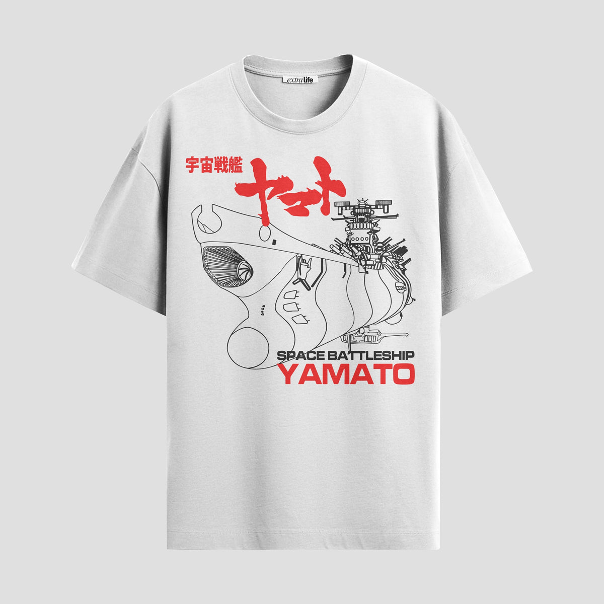 Playera urbana de anime y gaming ExtraLife MX, corte Classic Premium unisex ligero y transpirable en color Deep Black y Pure White, ropa de uso diario para gym y casual.