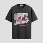 Playera urbana de anime y gaming ExtraLife MX, corte Standard Fit unisex ligero y transpirable en color Deep Black y Pure White, ropa de uso diario para gym y casual.