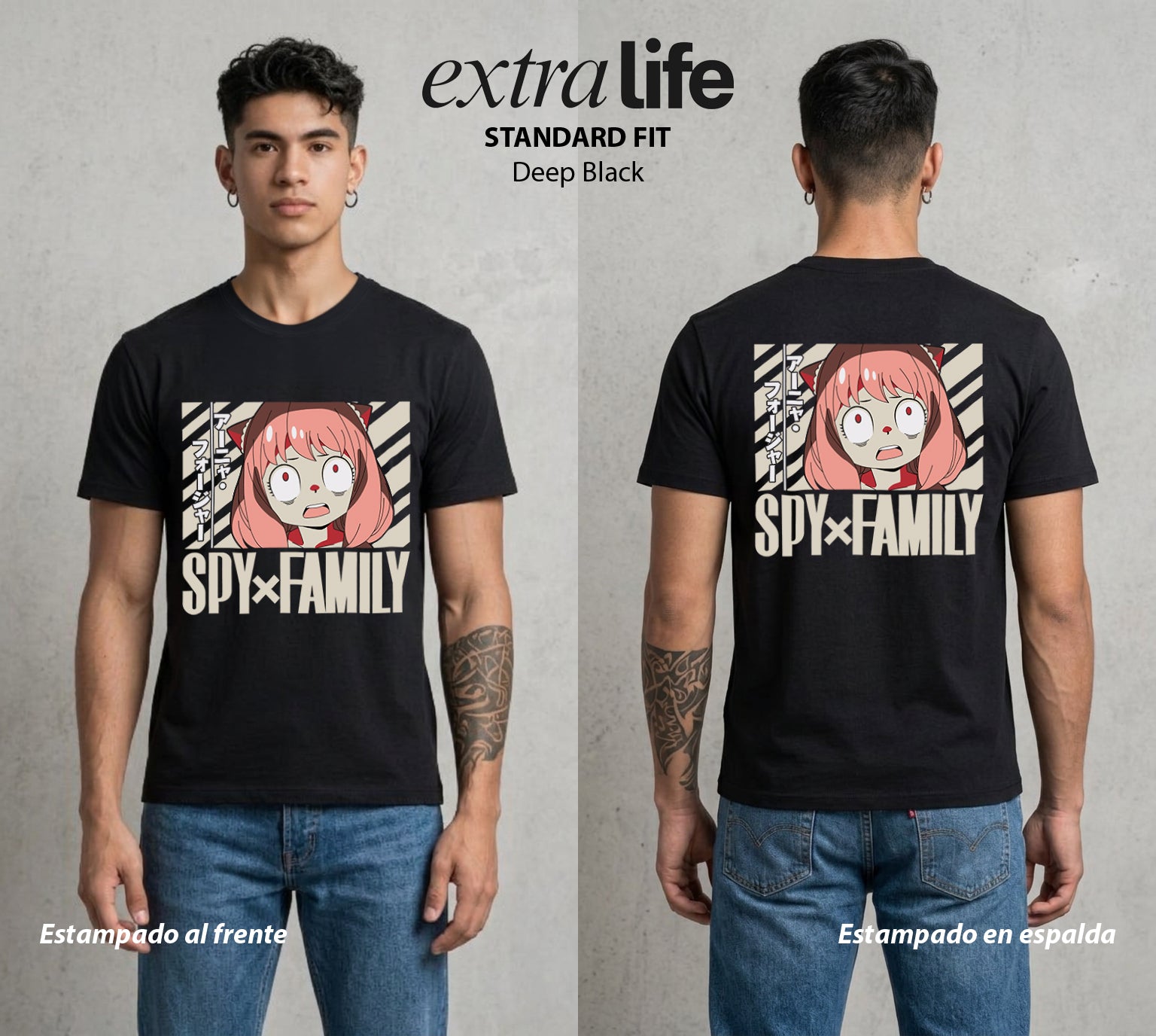 Familia de Operativos | La Psiquica del Hogar #04128 - Playera Standard Fit | Deep Black - Foto en modelo