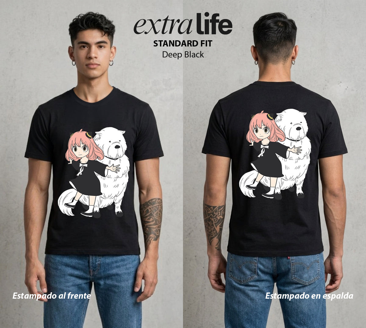 Familia de Operativos | La Espia del Jardin #04142 - Playera Classic Premium | Deep Black - Foto en modelo